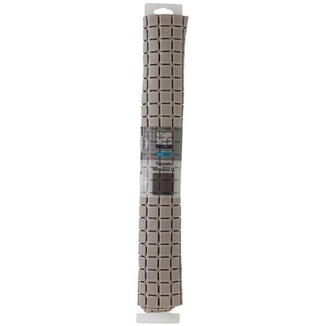 Tappetino antiscivolo in pvc mosaico tortora 40x70 cm