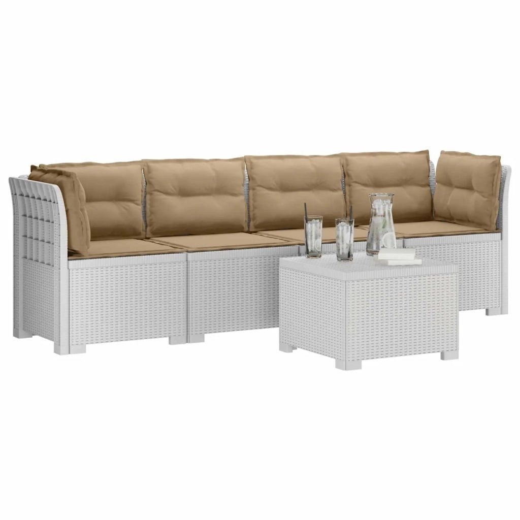 Divano da Giardino a 4 Posti con Cuscini in Stile Rattan PP 3443880