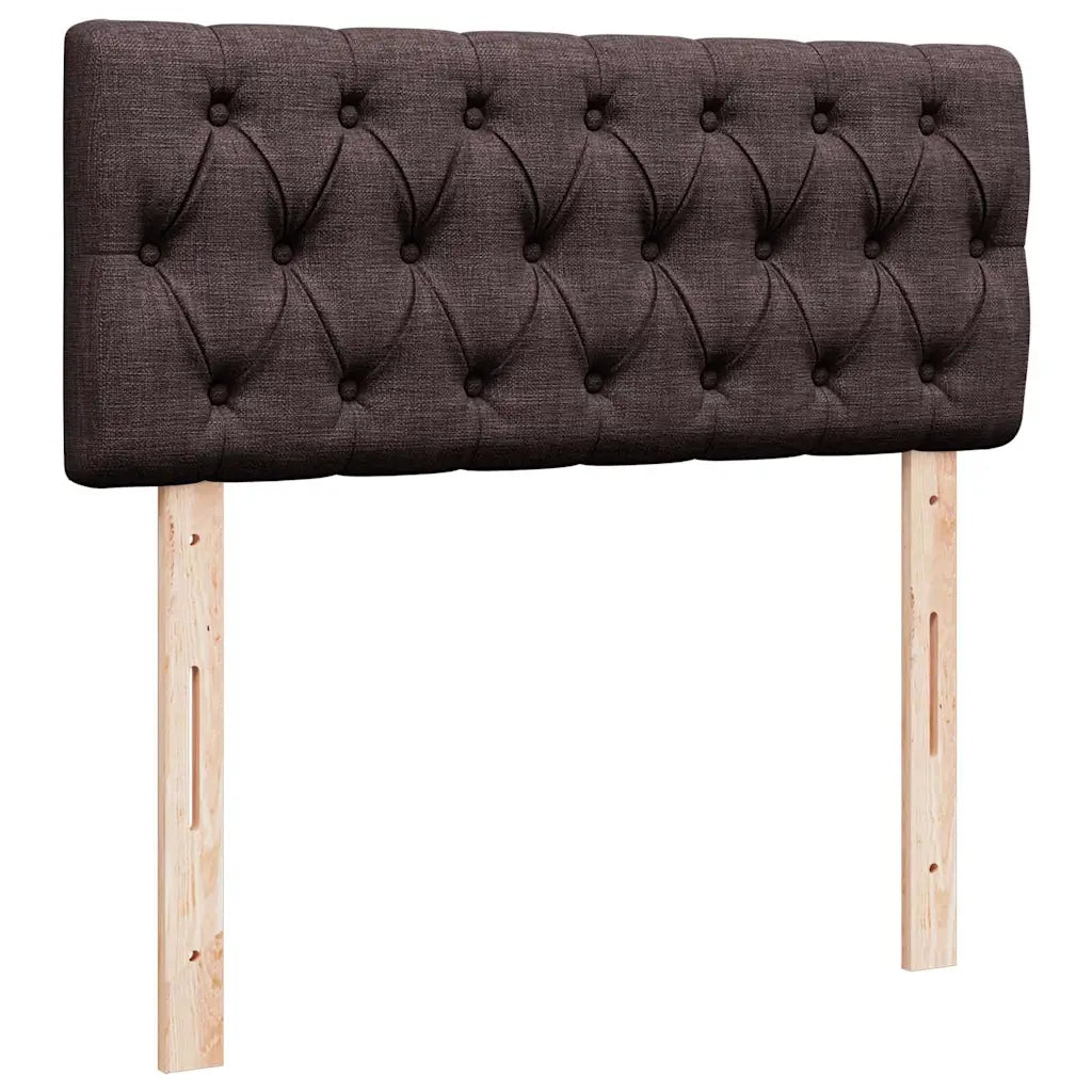 Giroletto a Molle con Materasso Marrone Scuro 120x190cm Tessuto