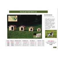 Cuccia per cani in legno, doghe  spessore 19mm Serie Lux - Mod. 100/01/L - 120001