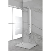 COLONNA PANNELLO DOCCIA IN ACCIAIO INOX CROMATO H.140x20x3cm 3 FUNZIONI "TOP SLIM" FERIDRAS 980005