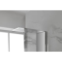 COLONNA PANNELLO DOCCIA IN ACCIAIO INOX CROMATO H.140x20x3cm 3 FUNZIONI "TOP SLIM" FERIDRAS 980005