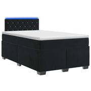 Letto con Box Spring, Materasso e LED Nero 120 x 200 cm Velluto 3452152
