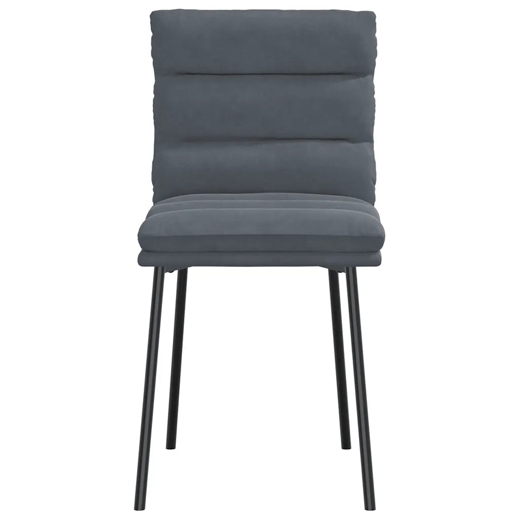 Sedie da Pranzo 6 pz Grigio Scuro in Velluto 3315653