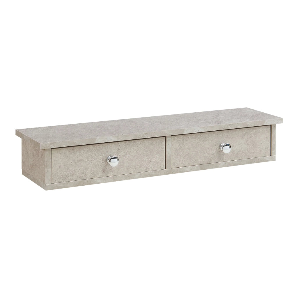 Scaffale dal design senza tempo per soggiorno/camera da letto mobiletto portaoggetti da parete 10 x 60 x 15 cm MDF grigio 03_0011244