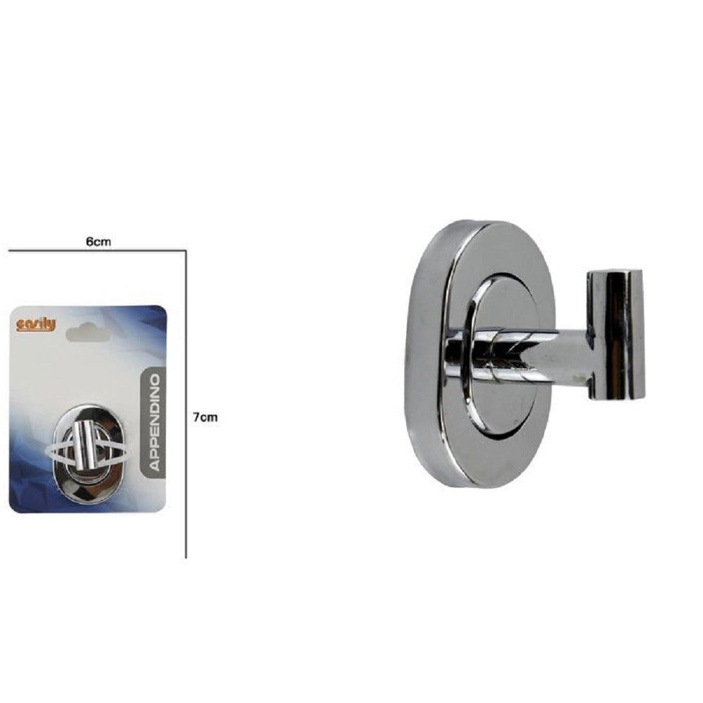 Trade Shop - Appendino Gancio Porta Asciugamani Accappatoio Cromato Bagno 1 Posto Muro 69178 -