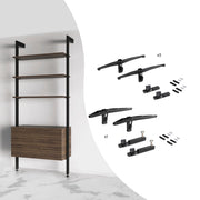 Kit Supporti per Mensole in Legno e Alluminio Emuca Zero Nero