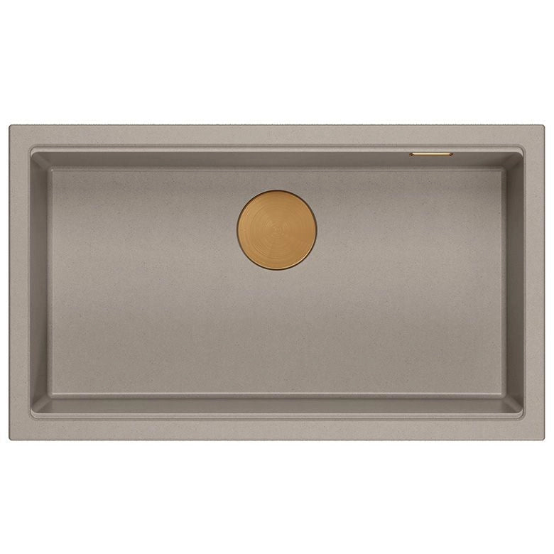 Lavello In Granito Logan 110 Beige Tappo rame spazzolato