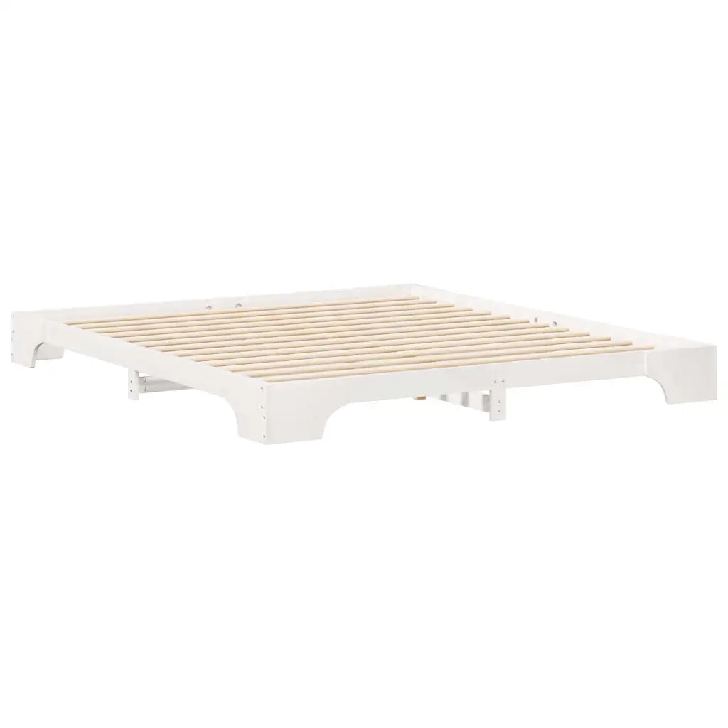 Struttura del letto Bianco 180 x 210 cm Pino massello