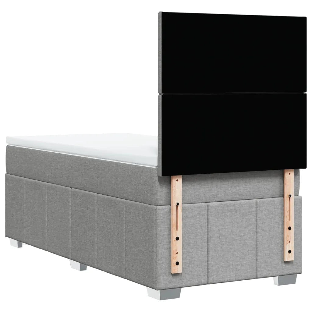 Giroletto a Molle con Materasso Grigio Chiaro 80x200 cm Tessuto 3291488