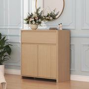 Credenza Takranmaa con Cassetto e Ante 88x79x39 cm Effetto Rovere [en.casa]