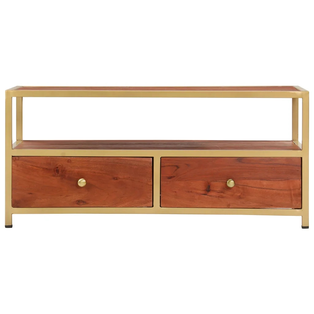 Tavolino da CaffÃ¨ 90x50x40 cm in Legno Massello di Acacia
