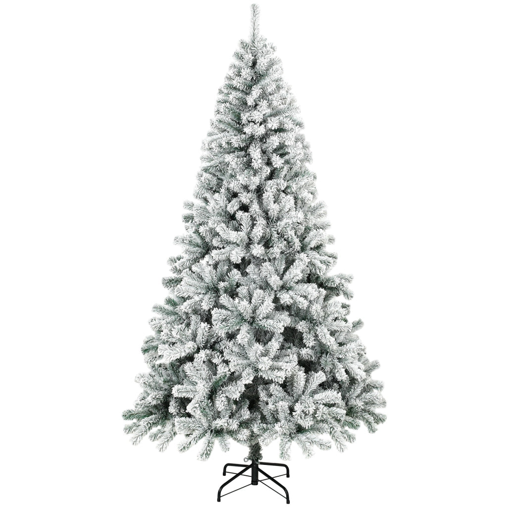 Albero di Natale Nevoso da 220 cm 1000 Puntali in PVC Ignifugo