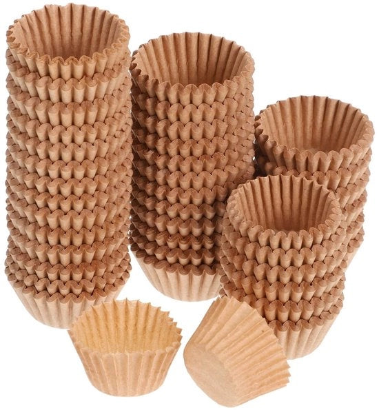 Scatole per carta per muffin e truffe - Miniatura - Presentazione raffinata - Khaki - Muffiniere - Ideale per dolci - 1000 pezzi