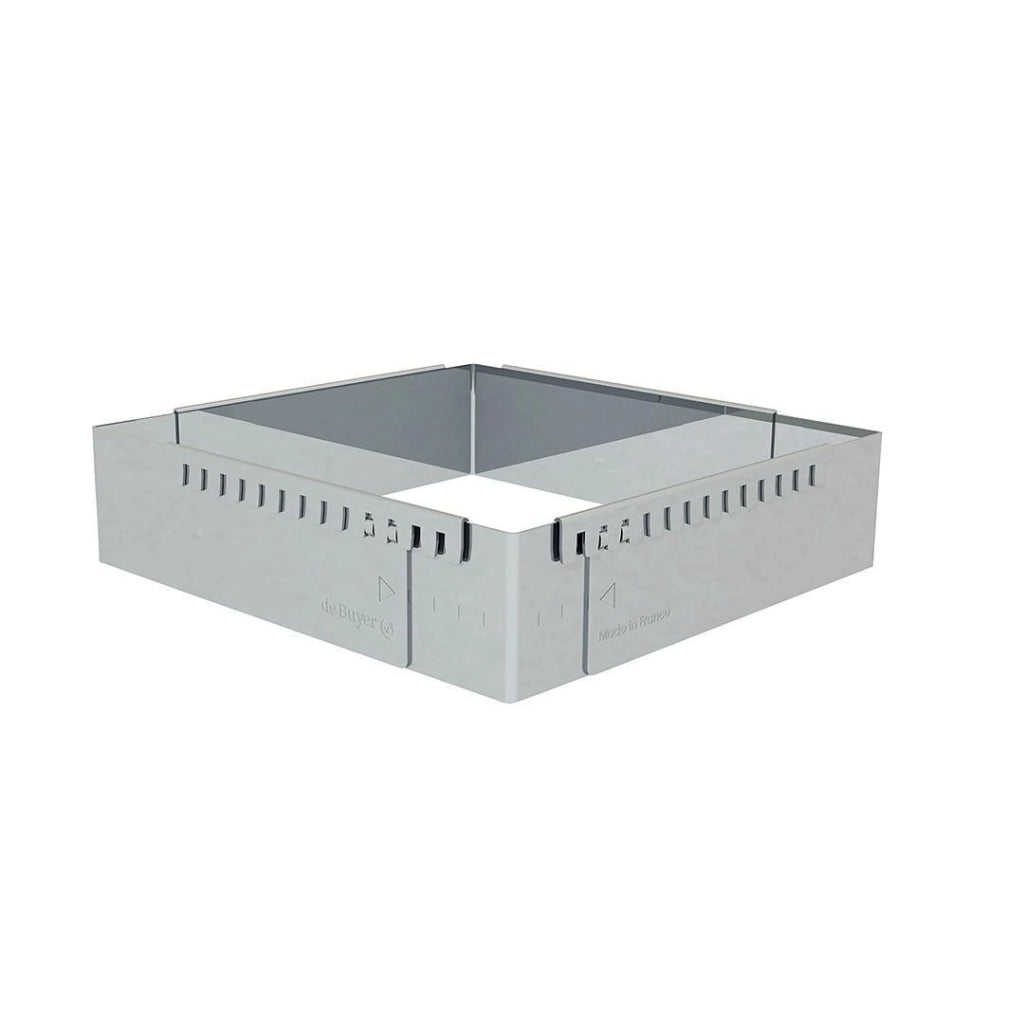 DE BUYER 3013.43 Quadro Telaio per Pasticceria Regolabile Acciaio Inox 18-8 da 43x29 cm a 56x84 cm Altezza 5 cm colore Grigio