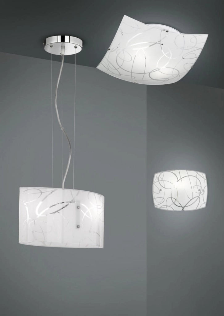 Plafoniera moderna Trio Spirelli bianca 30cm E27 IP20