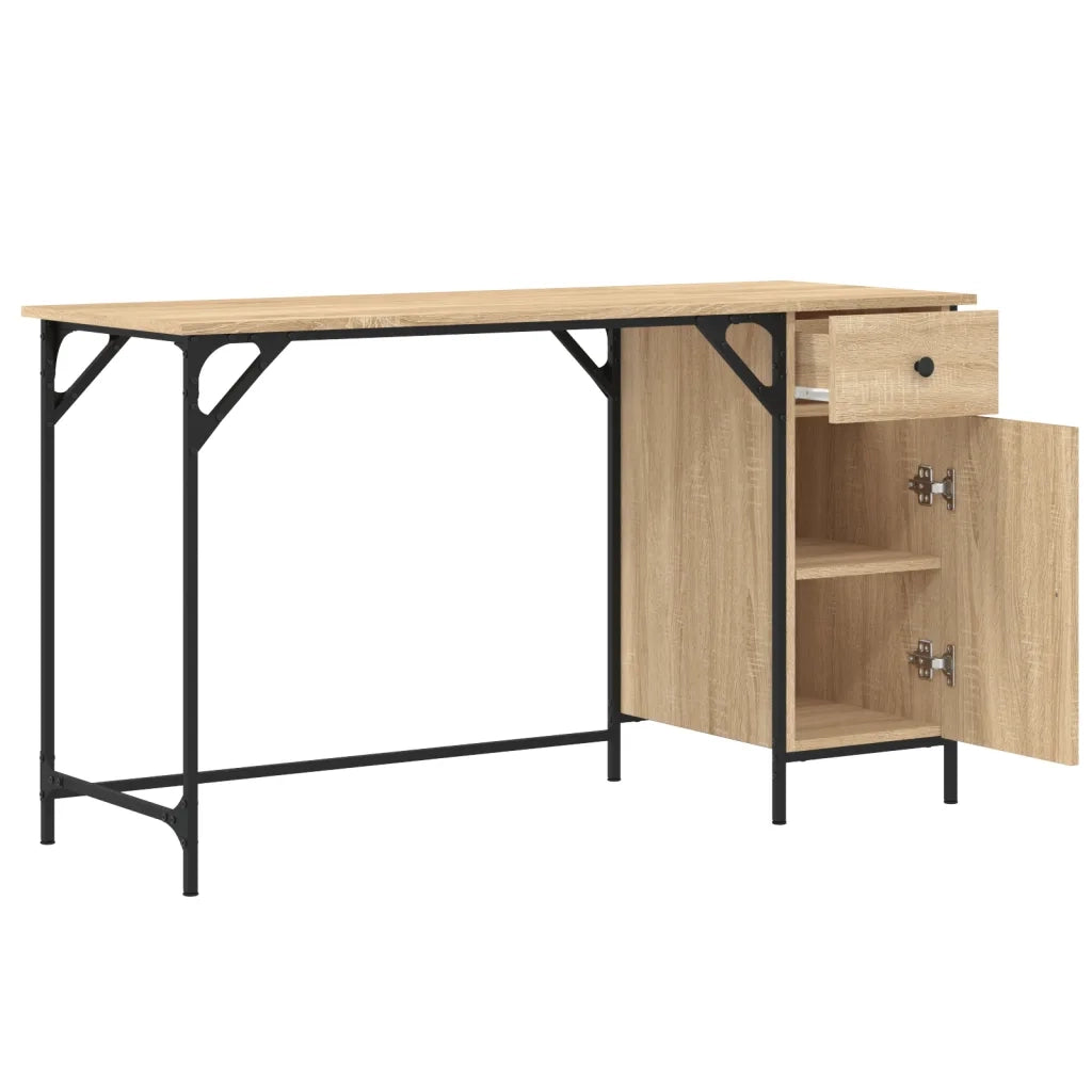 Scrivania Computer Rovere Sonoma 131x48x75 cm Legno Multistrato 836219