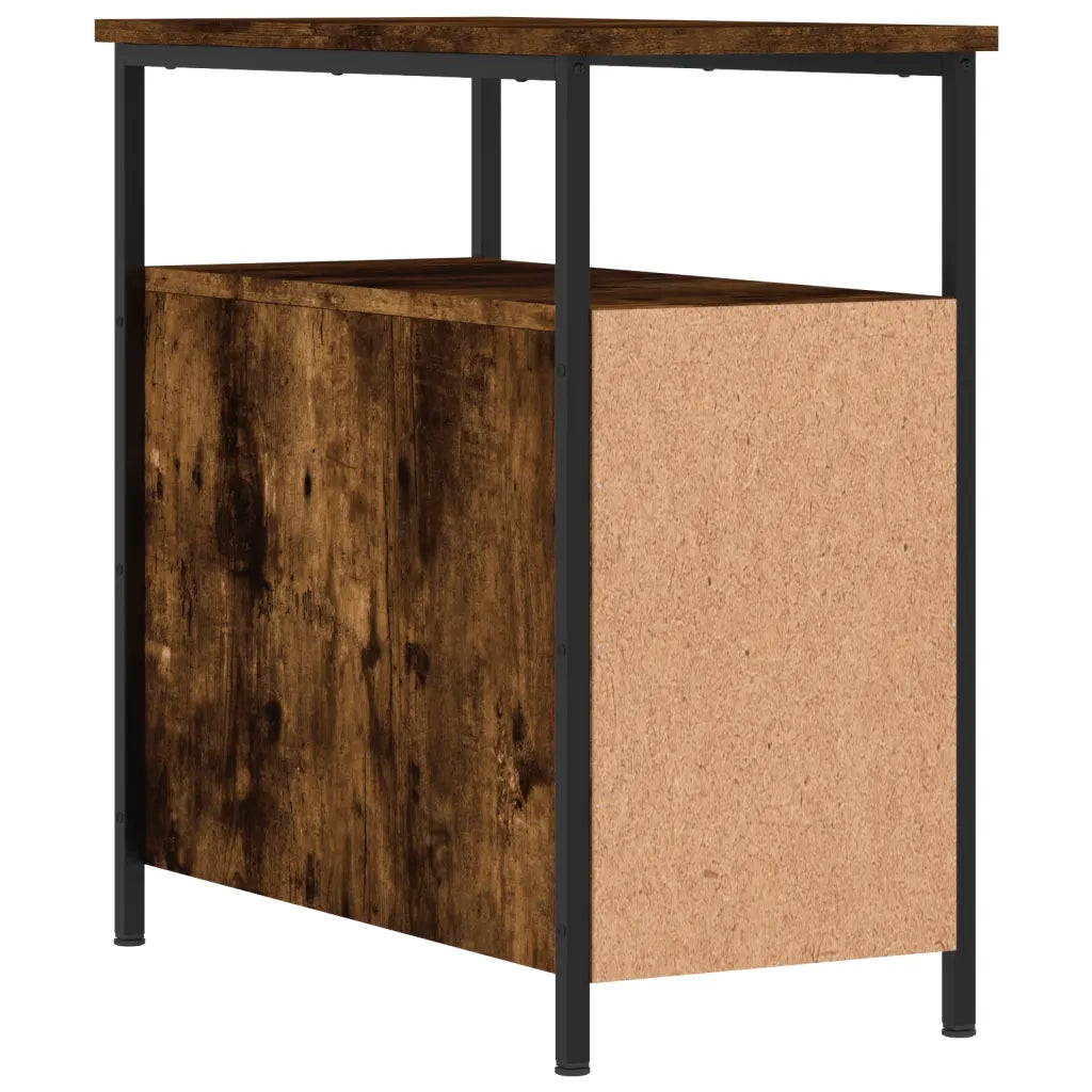 Comodini 2 pz Rovere Fumo 30x60x60 cm in Legno Multistrato