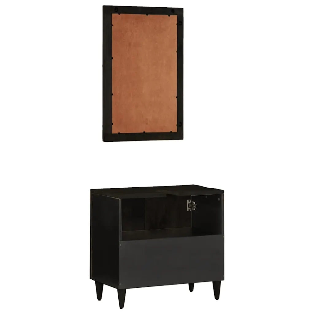 Set Mobili da Bagno 2pz in Legno Massello di Mango 3310018