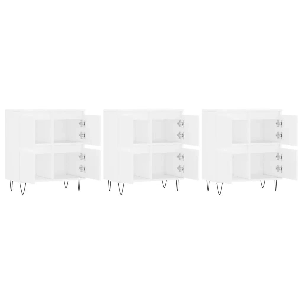 Credenze 3 pz Bianco in Legno Multistrato 3190197