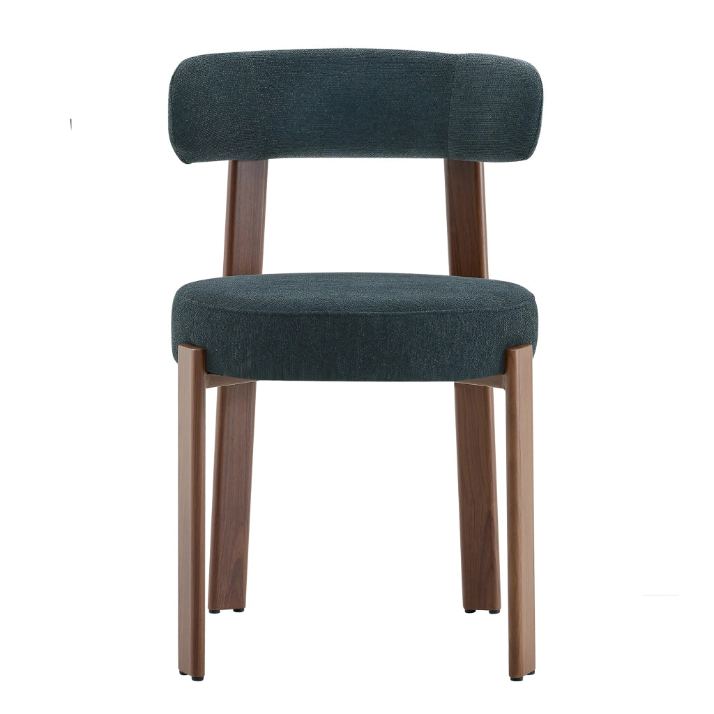 Sedia da Pranzo Moderna in Tessuto ¨C Xylo ¨C Nero, Set 2 Pezzi, Schienale ad Arco