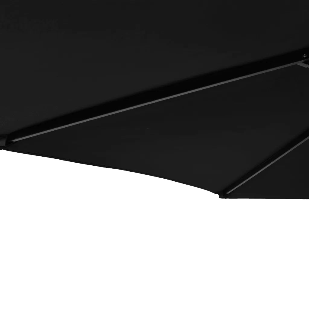 Ombrellone Giardino-Ombrello da Balcone con Palo in Acciaio Nero 225x225x212 cm