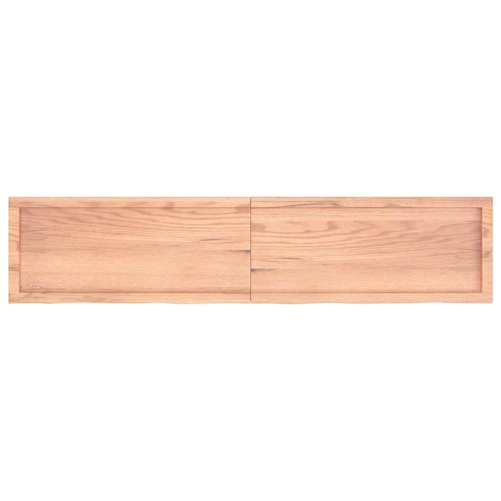 Piano Bagno Marrone 180x40x(2-4) cm Legno Massello Trattatocod mxl 95865
