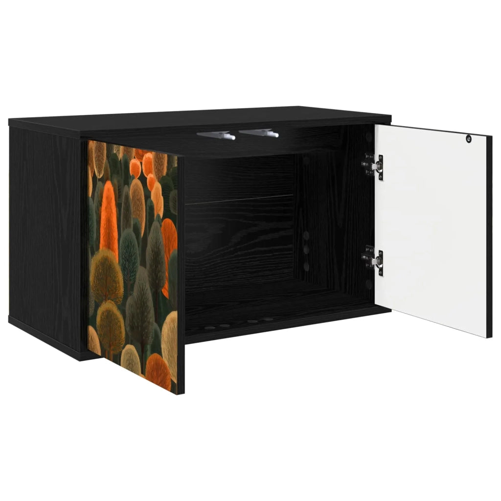 Mobile TV da Parete ZAANDAM 69 x 33 x 40 cm Rovere Nero 8007132