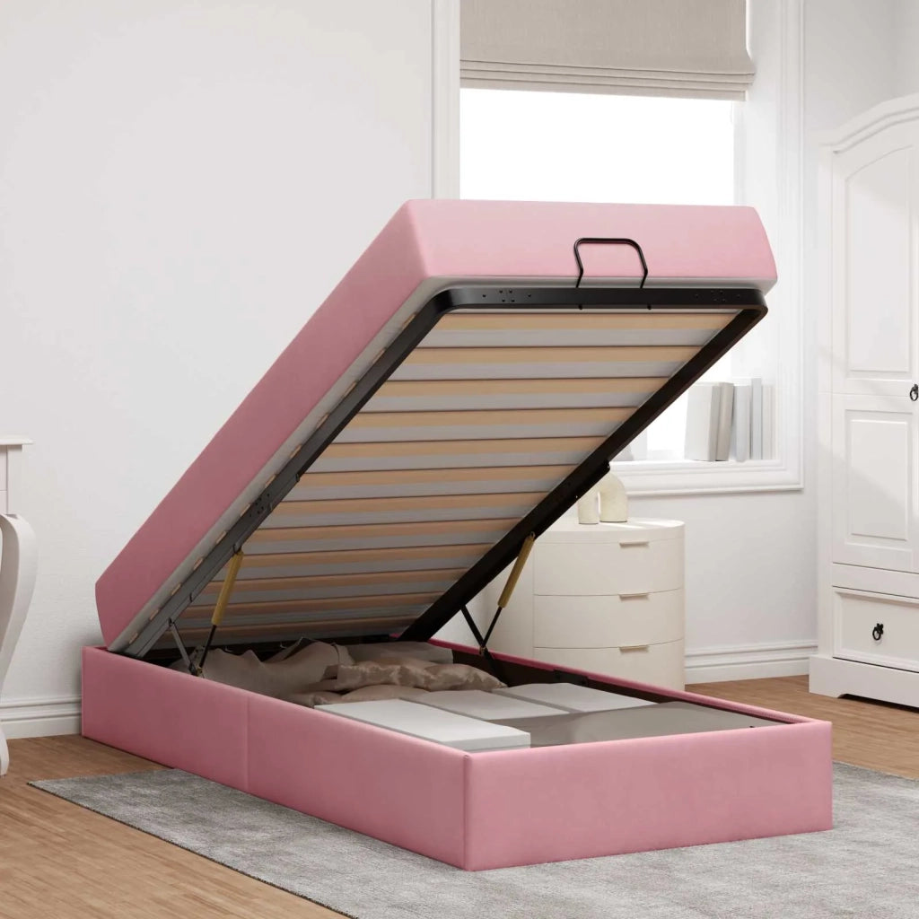Struttura letto con materasso 2 pcs Rosa Velluto 3399545
