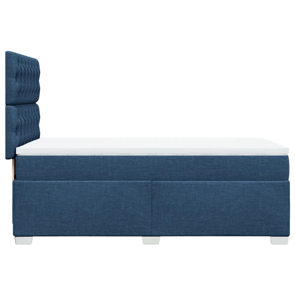 vidaXL Giroletto a Molle con Materasso Blu 100x200 cm in Tessuto
