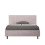Letto matrimoniale francese senza rete imbottito 140x190 microfibra glicine Adele