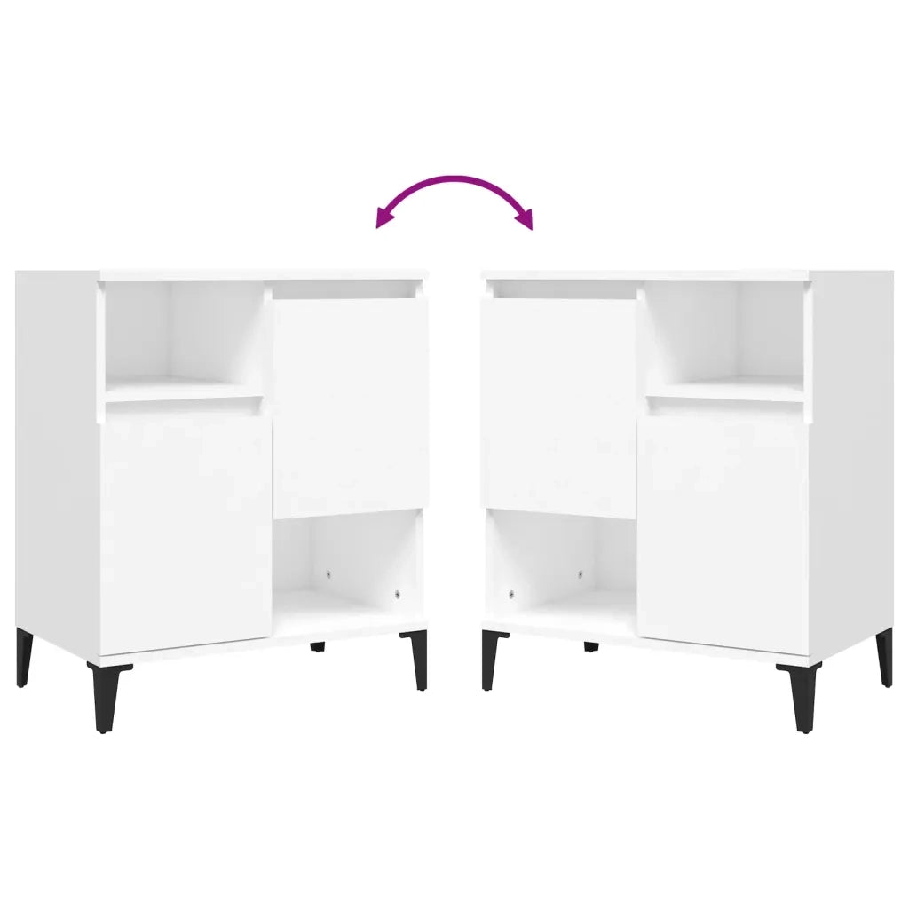 Credenze 3pz Bianche 60x35x70 cm in Legno Multistrato 3185743