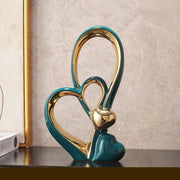 Ornamento doppio cervo, statua doppio cervo ceramica, decorazione per la casa, decorazione creativa per la casa, regalo, ufficio, salotto, decorazione, souvenir, adatto come regalo.