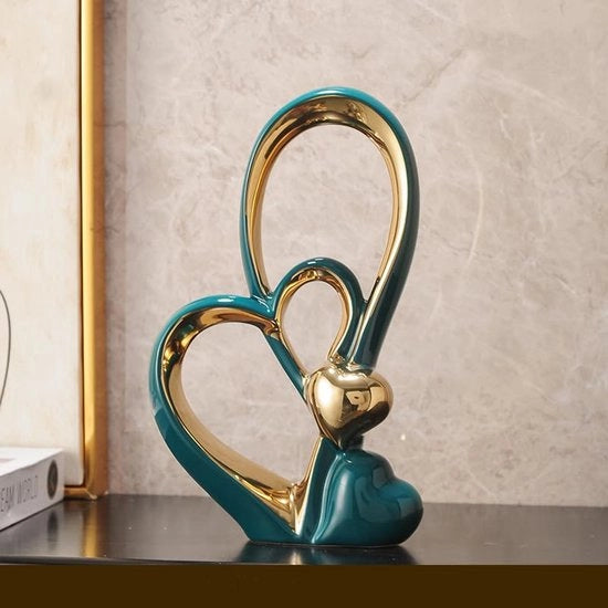 Ornamento doppio cervo, statua doppio cervo ceramica, decorazione per la casa, decorazione creativa per la casa, regalo, ufficio, salotto, decorazione, souvenir, adatto come regalo.