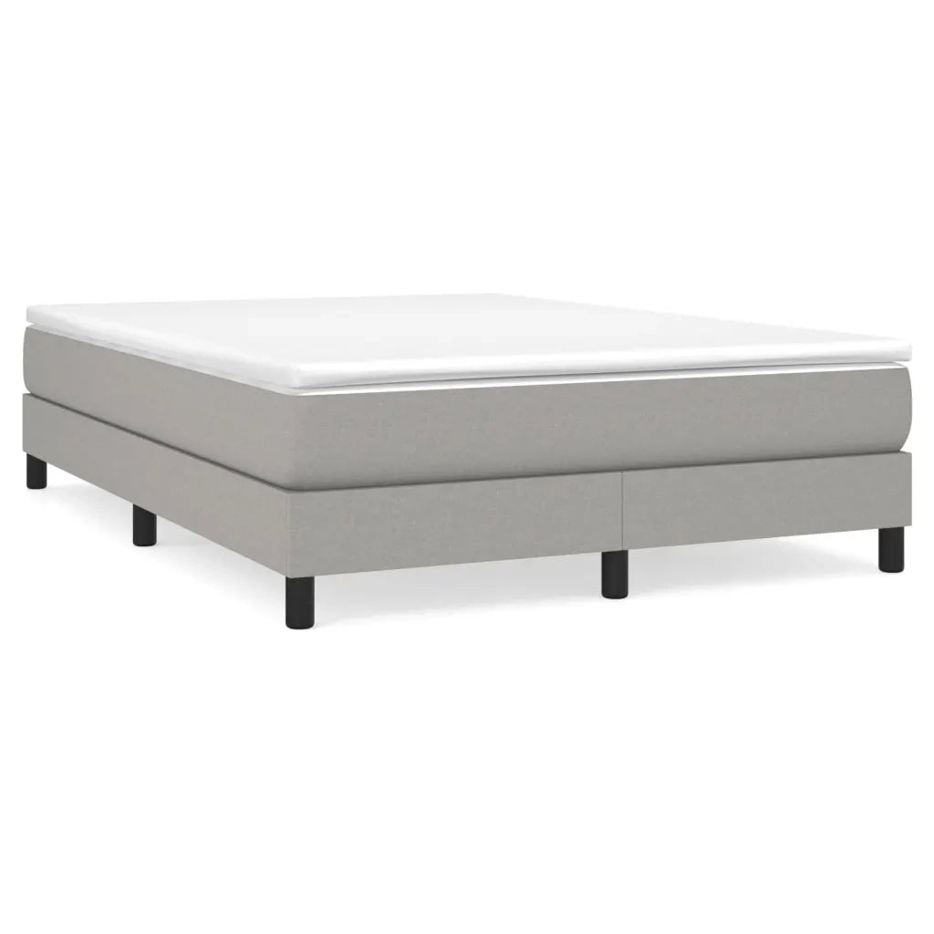 Struttura Letto a Rete a Molle-Giroletto Grigio Chiaro 140x190 cm Tessuto 122242