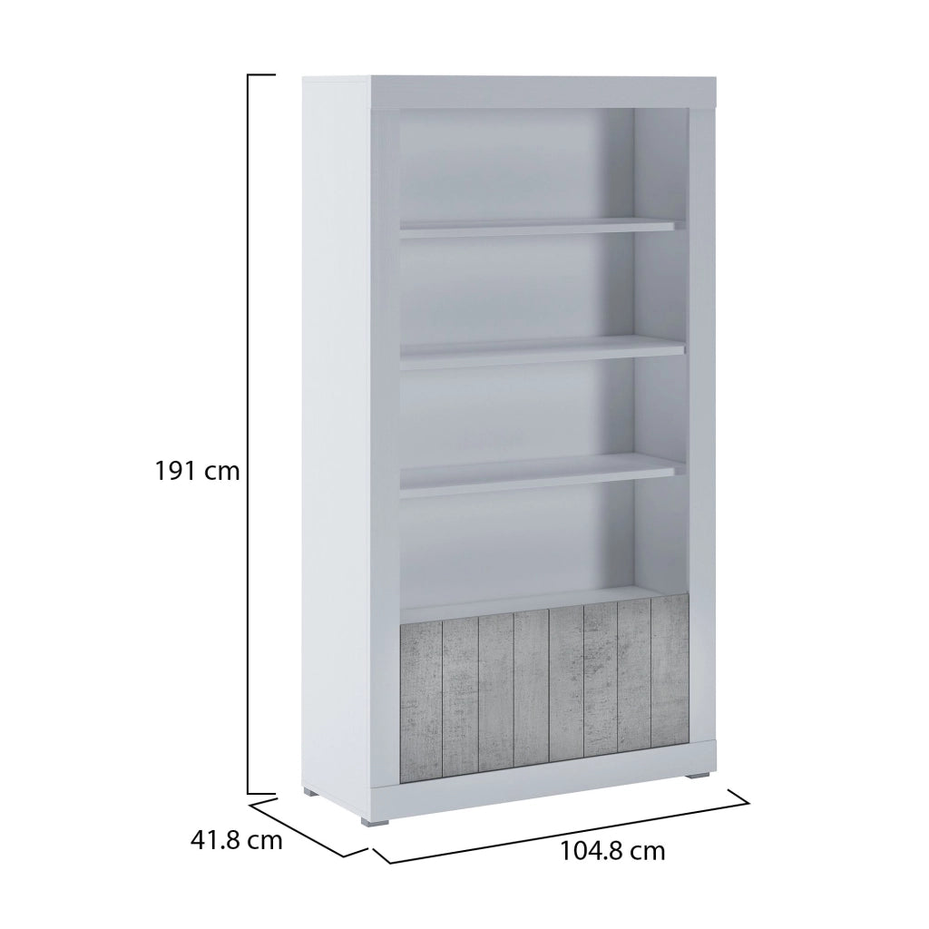 Biblioteca Spinoso, Libreria 3 Ripiani, 105x42x191h cm Bianco