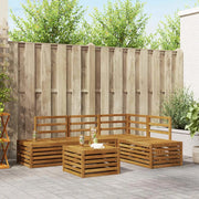 Set di divani da esterno 5 Pezzo Naturale 3375444