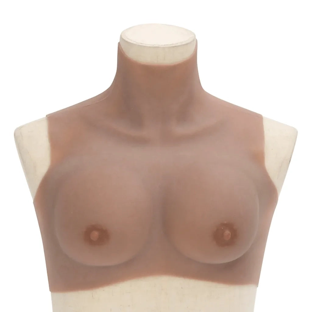 vidaXL Corpetto in Silicone Abbronzato Coppa B