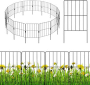 15/25PCS Recinzione da Giardino 33 x 60 CM, Recinzione per Aiuole in Metallo Antiruggine e Robusto, Recinto Pieghevole da Giardino, Orto ed Aiuole (25)