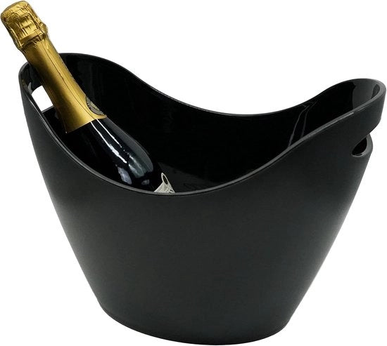 Grossa ciotola nera per champagne - inaccettabile - resistente al lavastoviglie - ca. 35 x 26 cm - 6 litri
