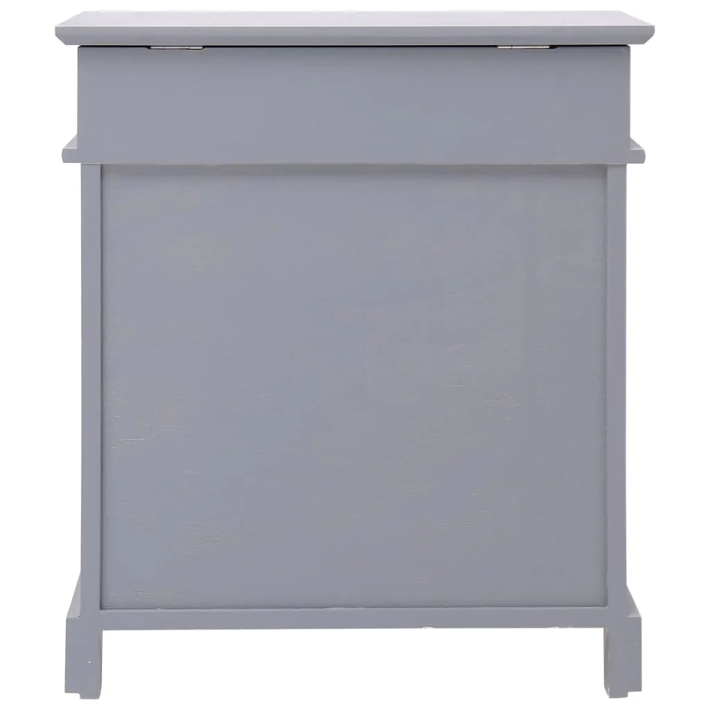 Scarpiera mobile contenitore per scarpe mobile per ingresso/corridoio/soggiorno 50 x 28 x 58 cm legno di Paulownia grigio 02_0021772
