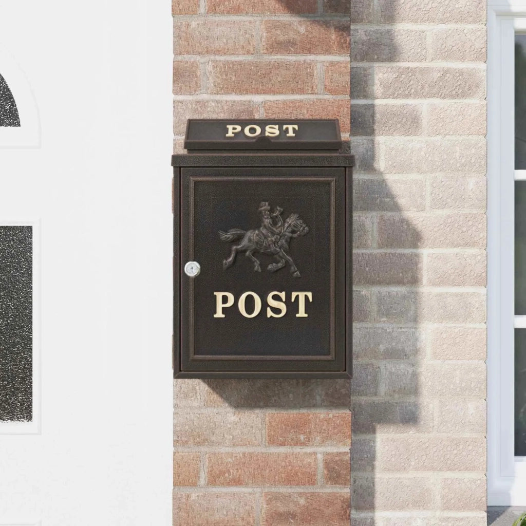 Cassetta Postale da Muro con porta Bronzo 29 x 13 x 41 cm 42023499