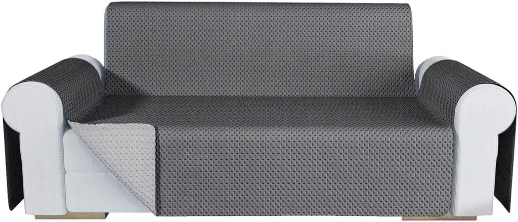 Copridivano Double Face Moderno Lavabile Fodera ProteggiDivano 2 Posti Grigio