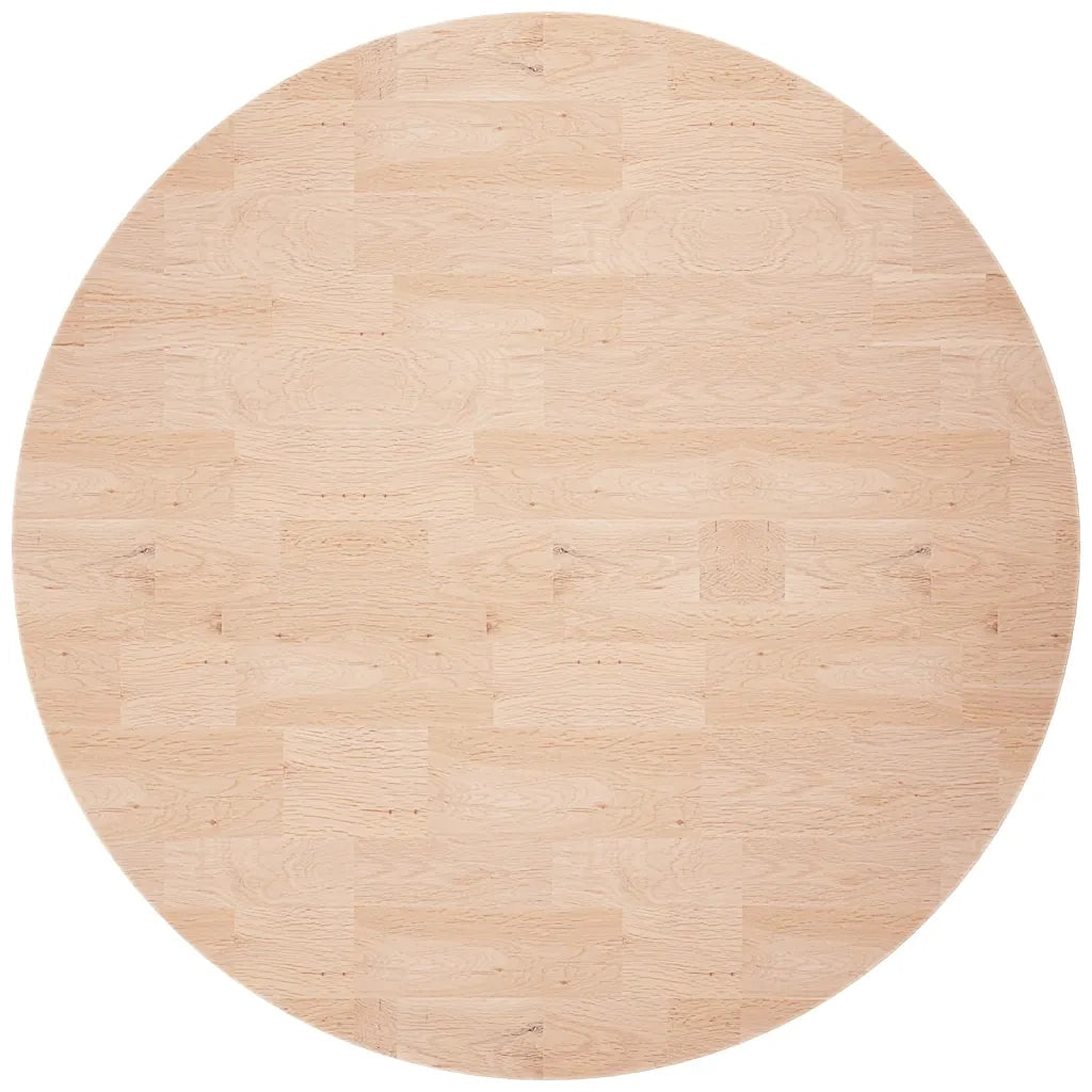 Piano Tavolo Rotondo Ã˜60x2,5 cm Massello di Rovere Non Trattato cod mxl 75310
