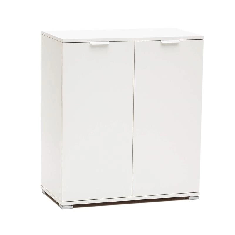 MOBILETTO BASIC A 2 ANTE BIANCO CON 2 RIPIANI 75 X 38 X H85 CM