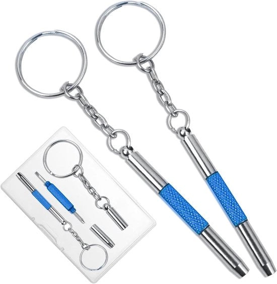 Set di riparazione occhiali 3 in 1 - Chiave a doppia punta con strumento multifunzionale mini per occhiali, orologi e gioielli
