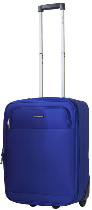 Trolley Valigia Bagaglio a Mano Morbida in Poliestere 2 Ruote Ravizzoni Spritz Blu