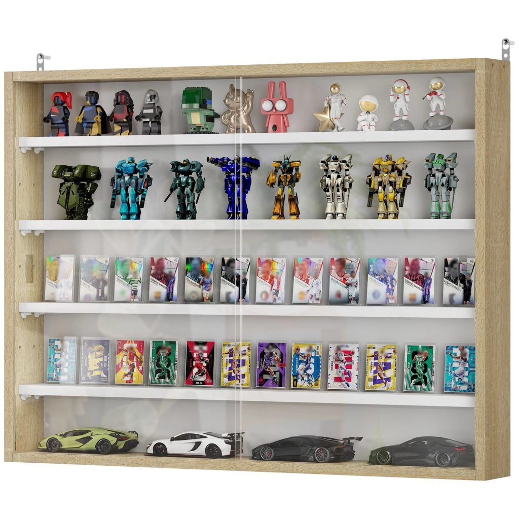 Libreria vetrina a muro ¨C zephmum ¨C bianco 80x9.5x60 cm