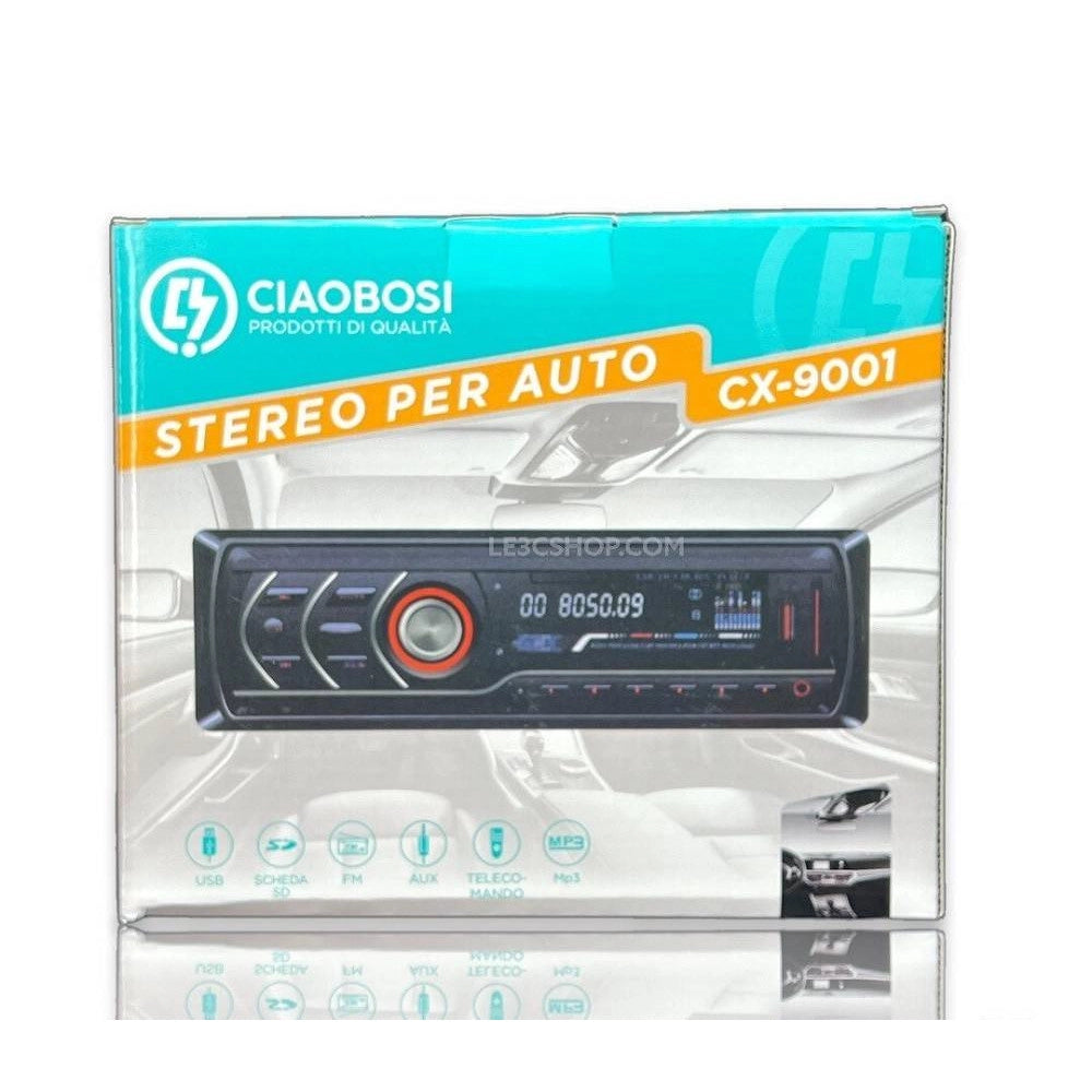 Trade Shop - Autoradio Stereo Per Auto Lettore Mp3 Bluetooth Aux Usb Sd Telecomando Cx-9001 -