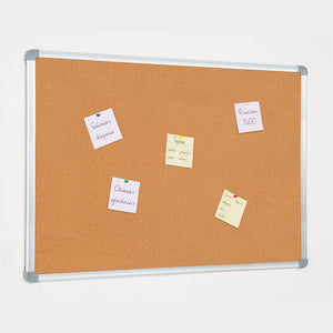 Lavagna con Fondo in Sughero 120x90 cm in Alluminio Silver